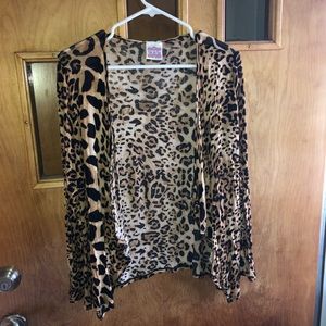 Cheetah print cardigan
